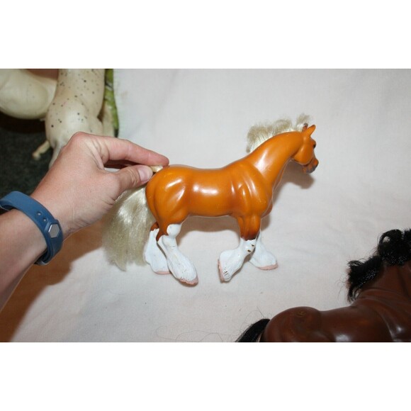 Lot of 2 Grand Champion Heavy Horses Palomino Brown Bay 9" Golden Geldings NICE - Picture 5 of 8